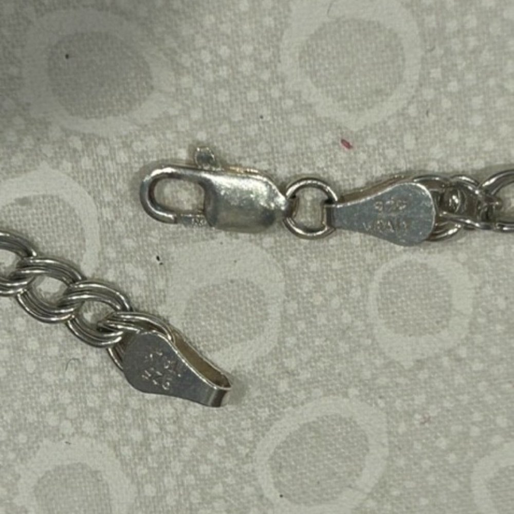 VTG Sterling Silver 6-Piece Charm BRACELET - Picture 8 of 9